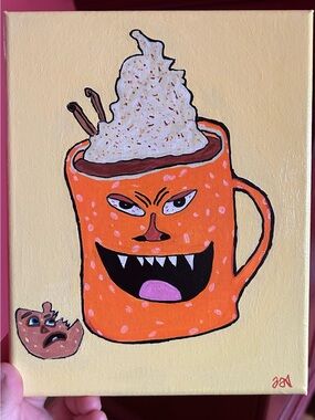 Fall Vibes One Of A Kind Scary Spicy Pumpkin Spice Latte Wall Decor